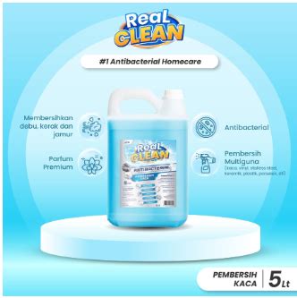 Jual Real Clean Cairan Pembersih Kaca 5 Liter Glass And Window Cleaner