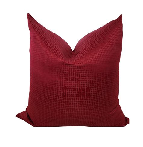 Cherry Red Throw Pillow Cover Solid Red Pattern Pillow Cover Red Pillow