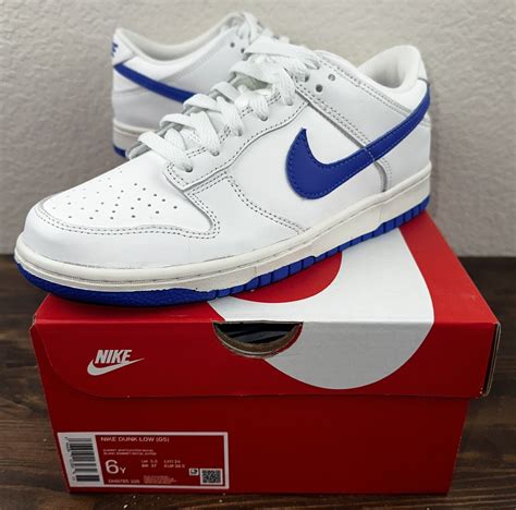 Nike Dunk Low GS Summit White Hyper Royal DH9765 105 Sz 6Y 7 5