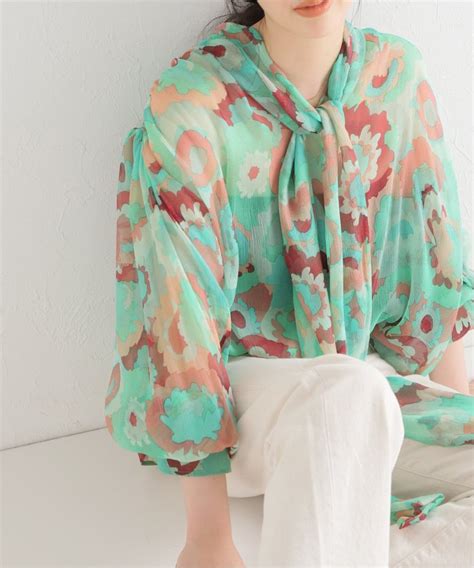 セールBOWTE バウトPRINT BOWTIE BLOUSE 505429676 イエナ IENA MAGASEEK