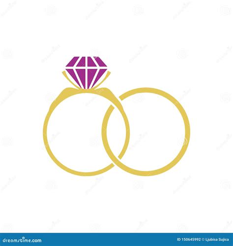 Wedding Rings Icon Sign Logo Stock Illustration Illustration Of