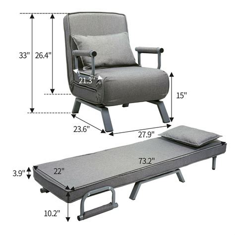 Folding sofa bed arm chair single sleeper bed chair leisure recliner