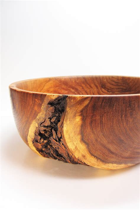 Mesquite Bowl With Natural Edge By Frank Kupec Handmade In Hurst Texas