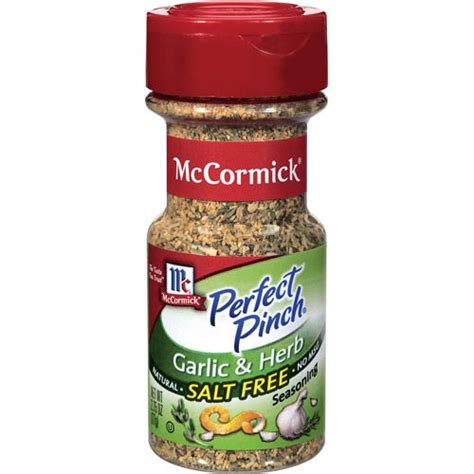 Mccormick Perfect Pinch Garlic And Herb Salt Free Seasoning 275 Oz Salt Free