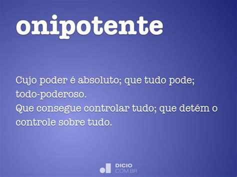 O Que Significa A Palavra Onipotente