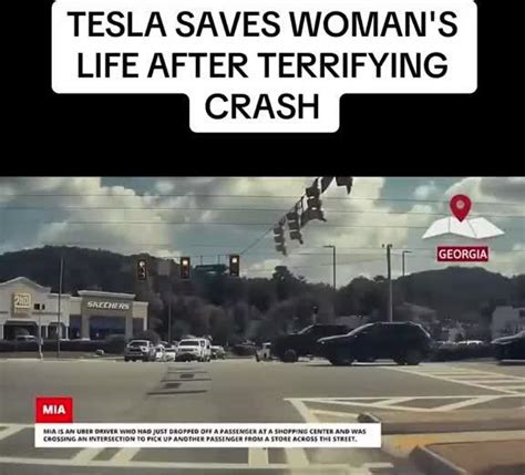 Tesla Saves Womans Life After Crash Newsbreak