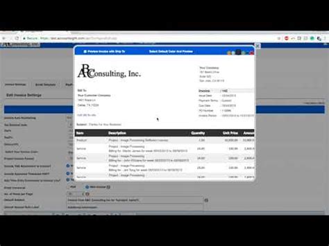 Accountsight Invoice Initial Setup Tutorial YouTube