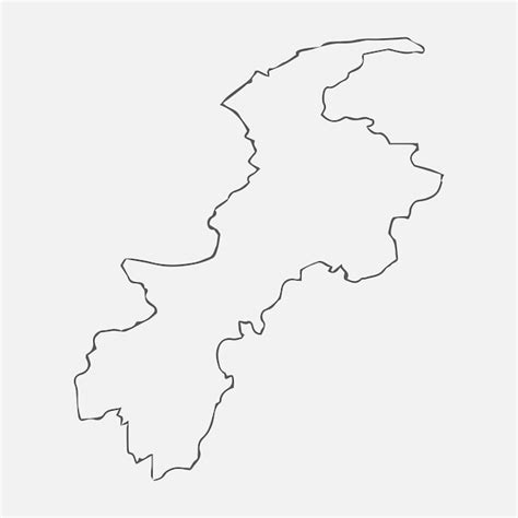 Premium Vector Khyber Pakhtunkhwa Outline Map Pakistan Province