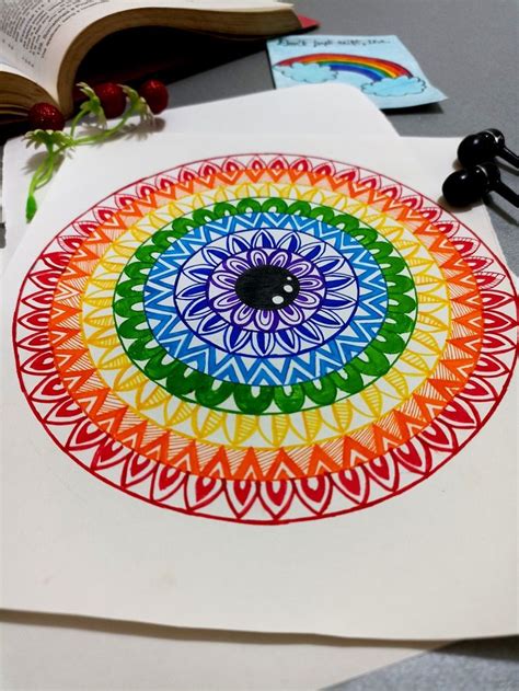 Rainbow Mandala Art How To Draw A Mandala Art Mandala Art