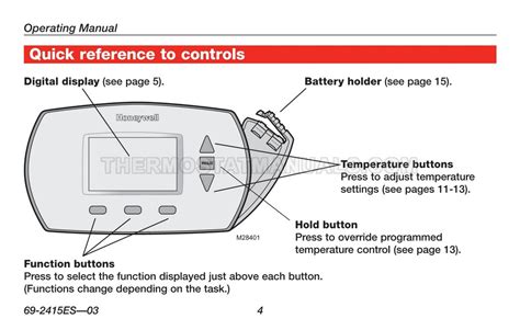 Honeywell RTH6350D Thermostat Operating Manual