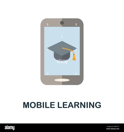 Mobile Learning Icon Simple Element From Online Education Collection