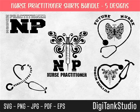 Nurse Practitioner Svg Bundle Future Nurse Intern Medicine Etsy