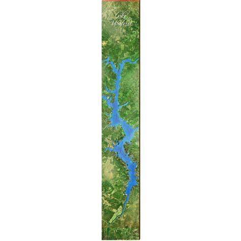 Lake Wateree, South Carolina Map | Wall Art Print on Real Wood – Mill