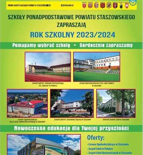 Oferta edukacyjna szkół ponadpodstawowych powiatu staszowskiego ZSP