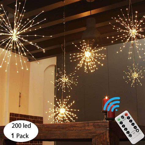 Pxb 200led Hanging Sphere Lights Battery Operated Starburst Lights 8