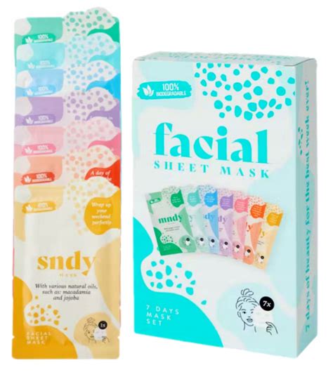 SHEET MASK ZESTAW MASEK MASECZEK W PŁACHCIE PŁACIE 7 SZTUK 13923602106