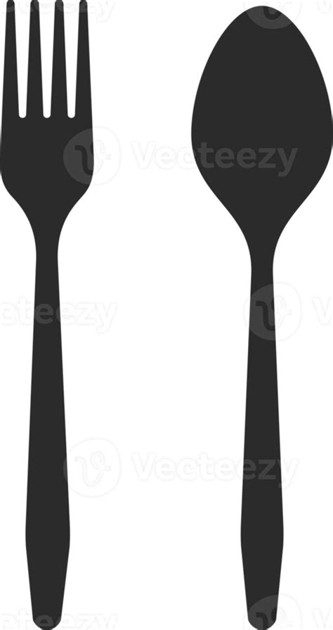 Cuchara Y Tenedor Iconos Negros 11835068 Png