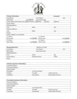 Fillable Online New Patient Forms Packet South River Pediatrics Fax