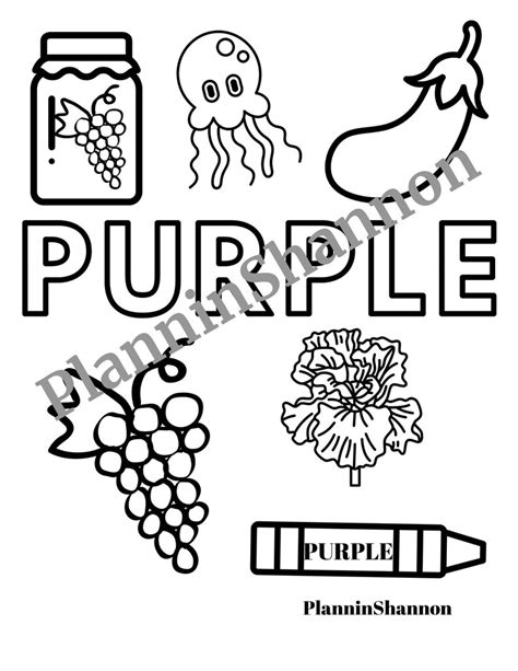 Purple Color Sheet Etsy