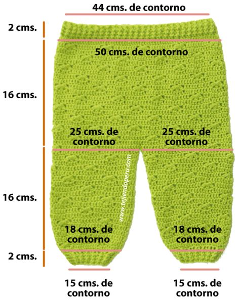 Pantalón Crochet O Ganchillo 0 A 3 Meses Tejido Bebe Dos Agujas