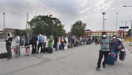 Passengers Outside New Delhi Railway Station Editorial Stock Photo