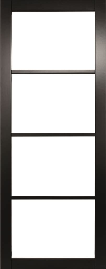 Black Rome Internal Door Clear Glass Doorphoria