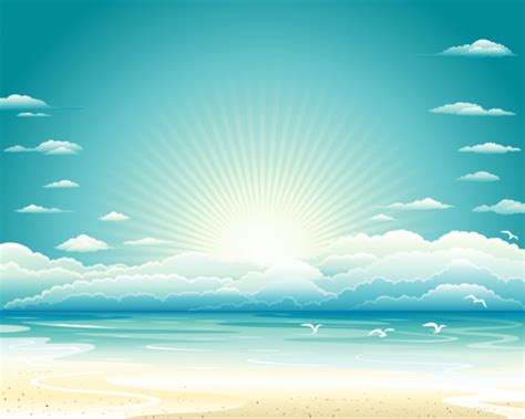 Free Vector Beach Scene Free Vector Download | FreeImages