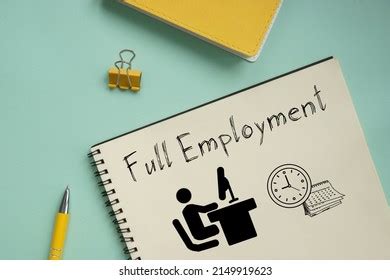 full employment shown  text stock photo  shutterstock