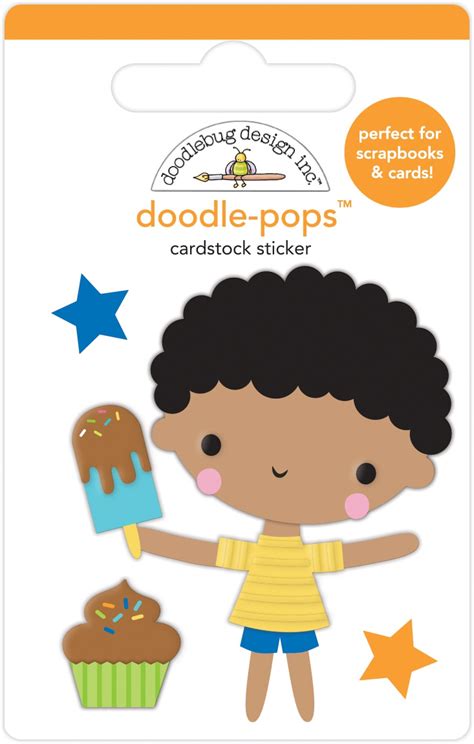 Doodlebug Doodle Pops 3D Stickers Treat Yourself Party Time 842715066403