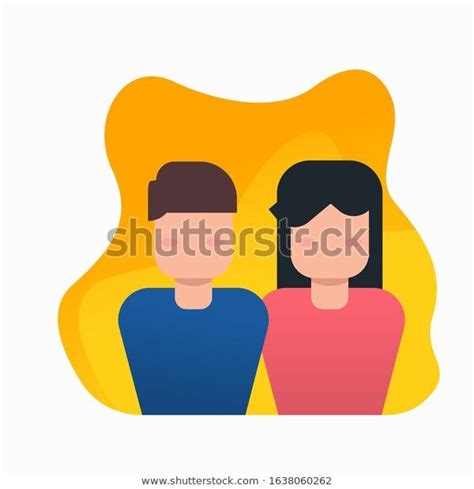 Illustration Man Woman Embracing Each Other Stock Vector Royalty Free