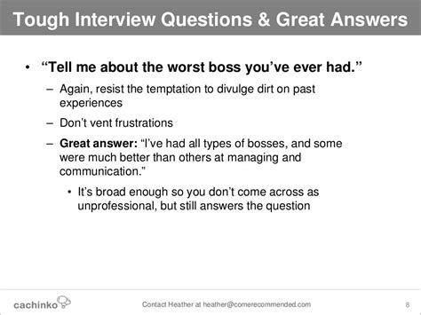 Tough Interview Questions And The Answers That Will Impress Potential E