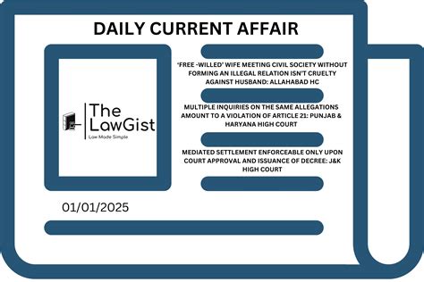 Daily Current Affairs January The Lawgist