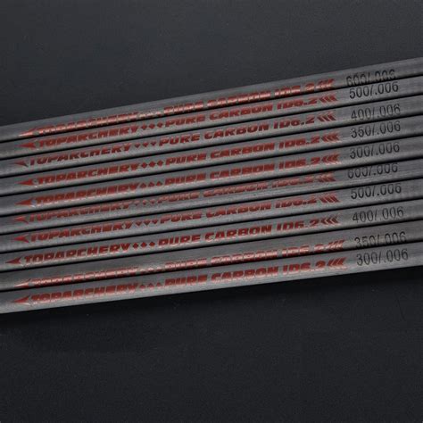 12 Pack 31" Pure Carbon Arrow Shafts Straightness 0.006 Spine 300-600 ...