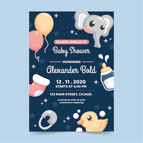 Vectores E Ilustraciones De Invitacion Baby Shower Para Descargar