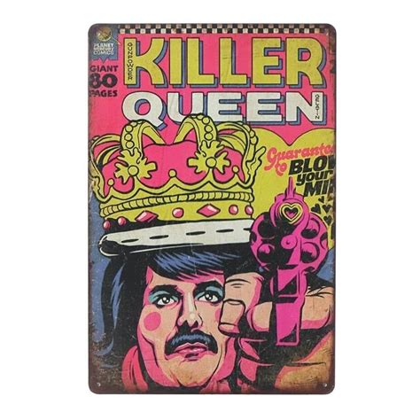 Plakat Tabliczka Dekoracyjna Metalowa KILLER QUEEN RustykalneUchwyty