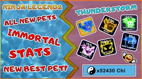 Ninja Legends All New Pet Update Immortal Stats New Best Pet