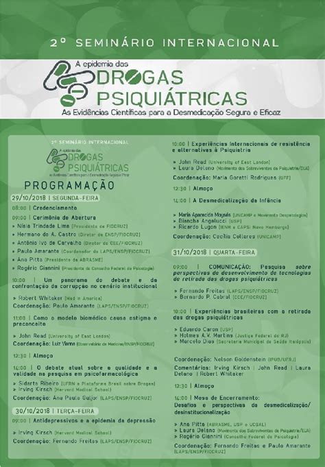 Laps Linha Do Tempo 2º Seminário Internacional A Epidemia Das