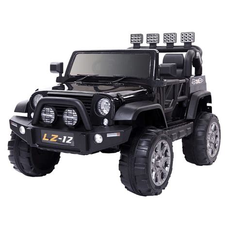 Karl home 12-Volt Black 3-Speeds Kids Ride-On Truck Car with Remote ...