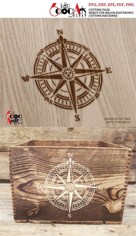 Victorian Compass Rose Stencil Decal Digital Templates Svg Etsy