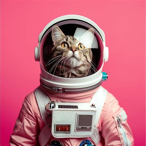 Premium Photo Cat Astronaut In Space Suit