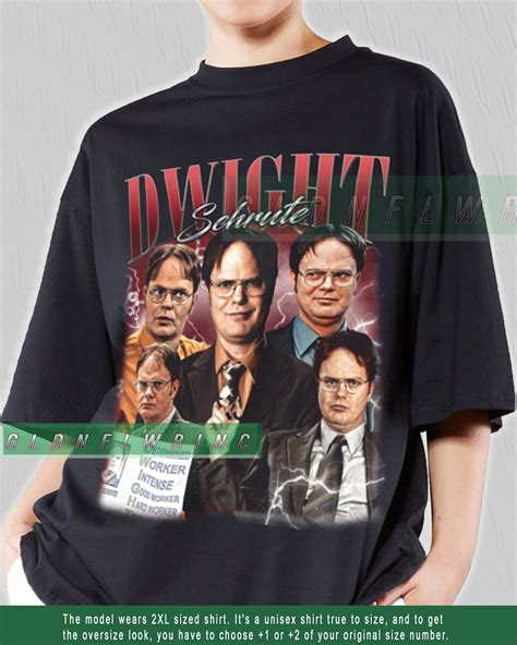 Dwight Schrute Shirt Gift Vintage S Retro Bootleg T Shirt Homage