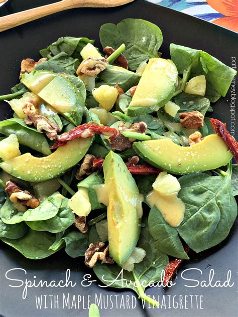 Olla Podrida Spinach And Avocado Salad With Maple Mustard Vinaigrette