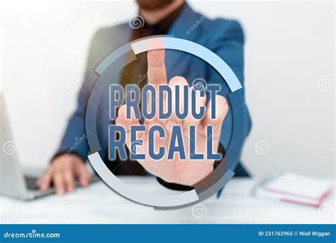 Sign Displaying Product Recall Word For Request By A Company To Return