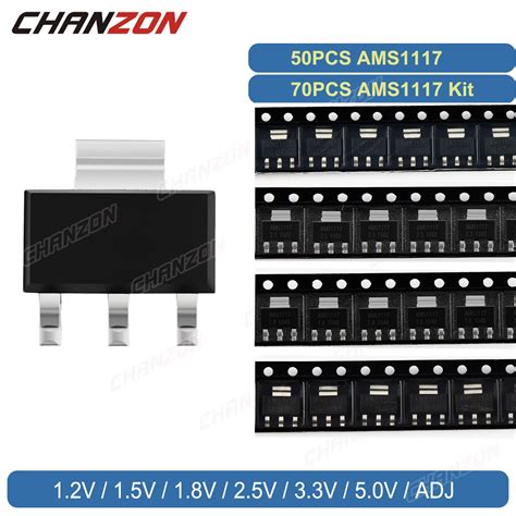 Ams1117 Kit De Regulador De Voltaje Sot223 Ams1117 3 3V Ams1117 5 0V