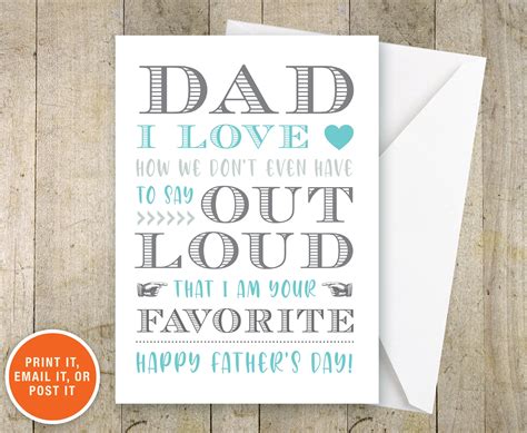 Funny Father's Day Card, Fathers Day Card Funny, Father's Day Card From ...