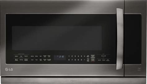 LG 2.2 Cu. Ft. Black Stainless Steel Over The Range Microwave | Nawara ...