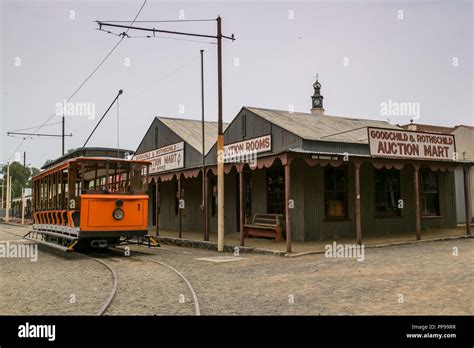 September 24, 2018: Famous Kimberley Tram next to the historic ...