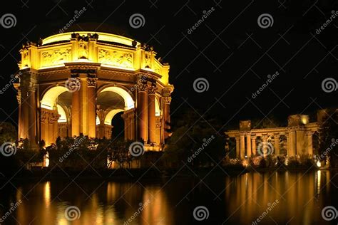 Palace of Fine Arts at Night Editorial Photography - Image of area ...