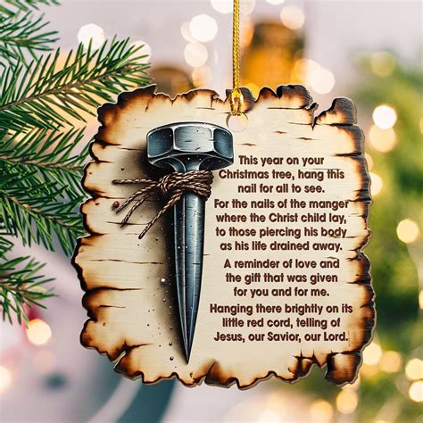 The Christmas Nail Ornament Nail Poem Ornament Telling Of Jesus