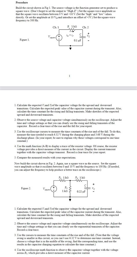 [solved] Procedure Build The Circuit Shown In Fig 1 The S